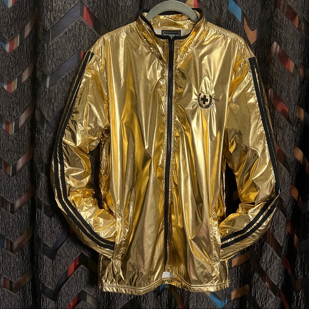 Andrew Christian GOLDEN BOY TRACK JACKET sz Small